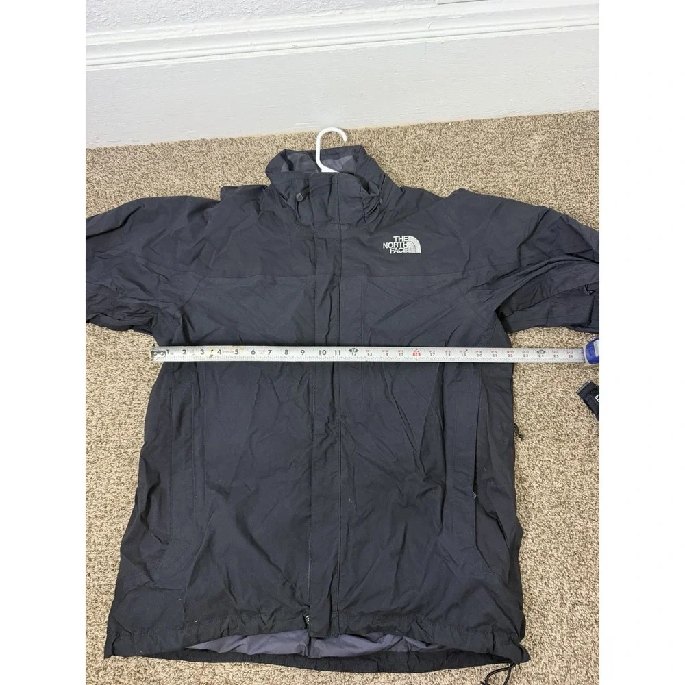 The North Face Hyvent Jacket Men's Size Large Black Coat Camo Inside